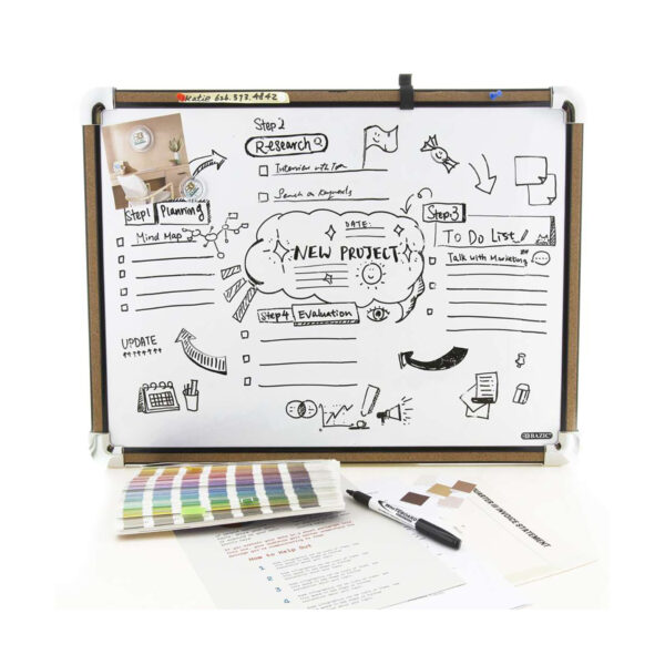ERSBAZ6022_3.jpg Cork Framed Magnetic Dry Erase Board with Marker & 2 Magnets, 17" x 23"
