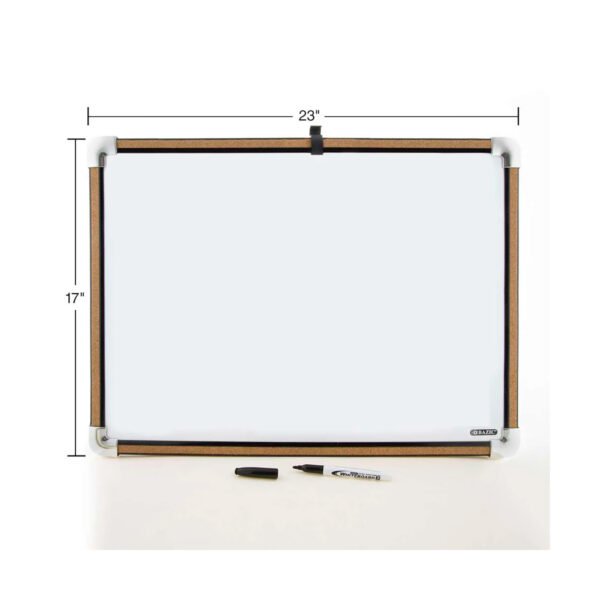 ERSBAZ6022_5.jpg Cork Framed Magnetic Dry Erase Board with Marker & 2 Magnets, 17" x 23"