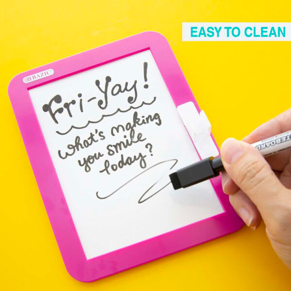 ERSBAZ6023-12_3.jpg Magnetic Locker Dry Erase Board with Marker, 5" x 7", Assorted, Pack of 12
