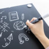 ERSBAZ6049_1.jpg CUBIX Frameless Magnetic Chalkboard, 14" x 14", Chalk Marker & Magnet