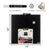 ERSBAZ6049_4.jpg CUBIX Frameless Magnetic Chalkboard, 14" x 14", Chalk Marker & Magnet