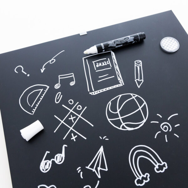 ERSBAZ6049_5.jpg CUBIX Frameless Magnetic Chalkboard, 14" x 14", Chalk Marker & Magnet