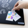 ERSBAZ6049_6.jpg CUBIX Frameless Magnetic Chalkboard, 14" x 14", Chalk Marker & Magnet