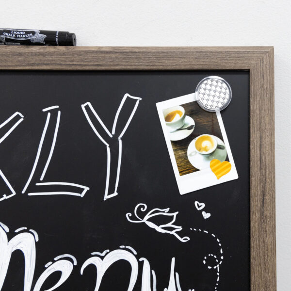 ERSBAZ6081_4.jpg RUSTIQUE Wood Frame Magnetic Chalkboard, 20" x 30", Chalk Marker & Magnets