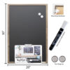 ERSBAZ6081_5.jpg RUSTIQUE Wood Frame Magnetic Chalkboard, 20" x 30", Chalk Marker & Magnets