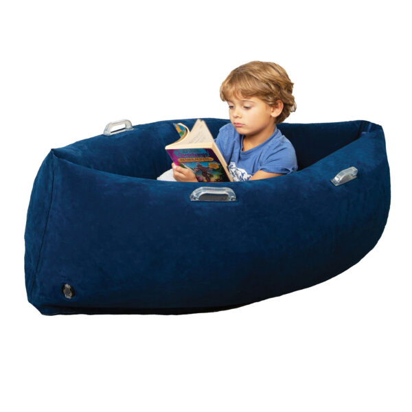 Basic RGB Comfy Hugging Peapod Sensory Pod, 48", Ages 3-6 Up to 4 Feet Tall, Blue