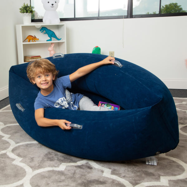© Amelia Ingraham 2020 Comfy Hugging Peapod Sensory Pod, 48", Ages 3-6 Up to 4 Feet Tall, Blue