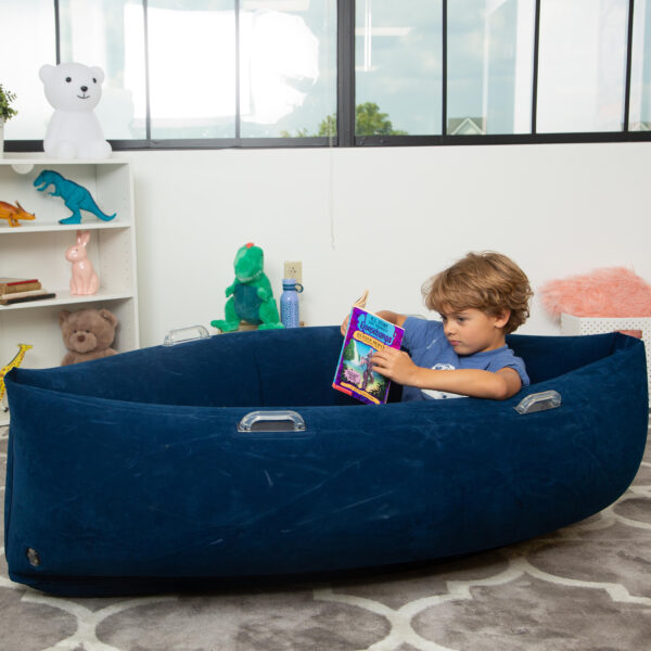 © Amelia Ingraham 2020 Comfy Hugging Peapod Sensory Pod, 60", Ages 6-12 Up to 3-5'1" Tall, Blue