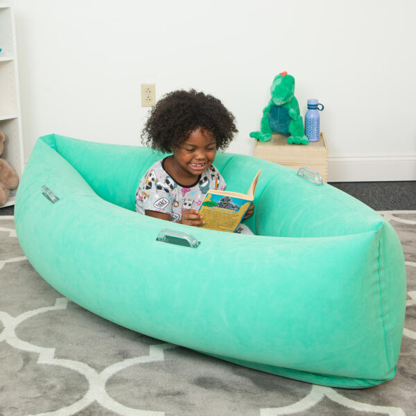 ERSBBAPD60GR_2.jpg Comfy Hugging Peapod Sensory Pod, 60", Ages 6-12 Up to 3-5'1" Tall, Green