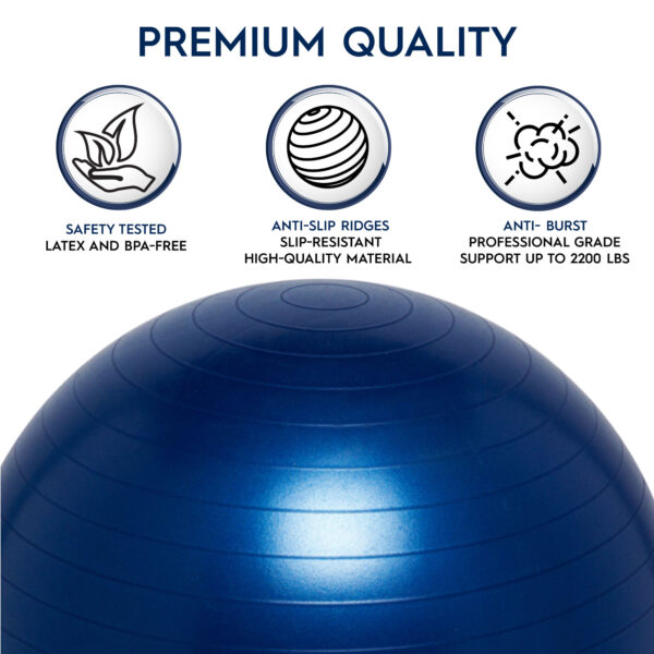 Bouncyband Wiggle Seat 33-Blue-2 Balance Ball, 55cm, Blue