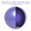 BouncyBand Non-roll away Purple-VR2 Balance Ball, 55cm, Purple