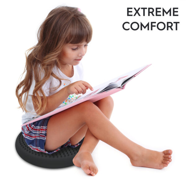 Bouncyband Wiggle Seat 27-Dark-Gray-4 Little Wiggle Seat Sensory Cushion, Dark Gray