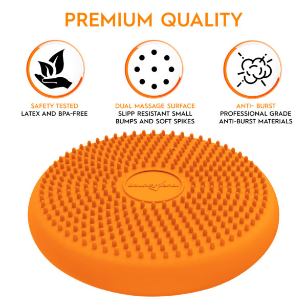 Bouncyband Wiggle Seat 27-Orange-2 Little Wiggle Seat Sensory Cushion, Orange