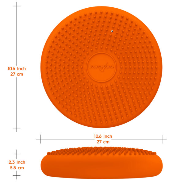 Bouncyband Wiggle Seat 27-Orange-3 Little Wiggle Seat Sensory Cushion, Orange
