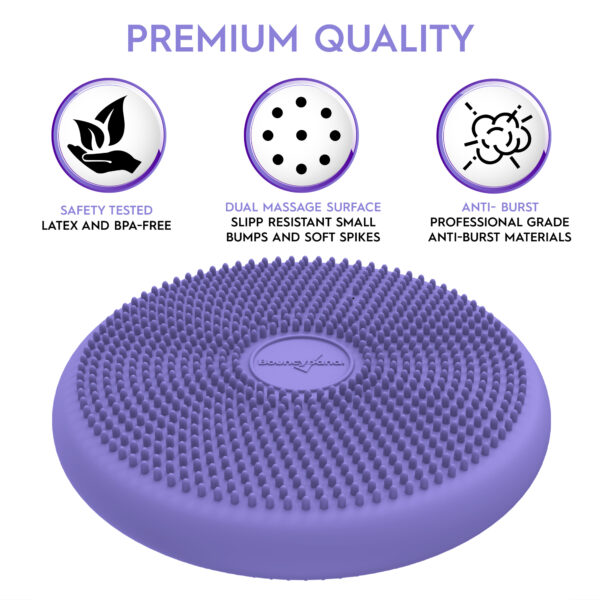 Bouncyband Wiggle Seat 33-Purple-2 Big Wiggle Seat Sensory Cushion, Purple