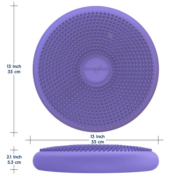 Bouncyband Wiggle Seat 33-Purple-3 Big Wiggle Seat Sensory Cushion, Purple