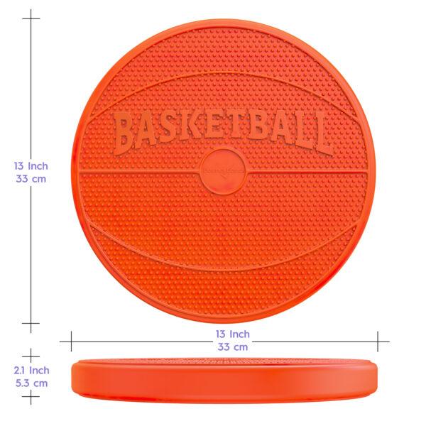 Bouncyband-3D-Basketball-3 Wiggle Seat Sensory Cushion, Orange Basketball