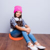Bouncyband-3D-Basketball-6 Wiggle Seat Sensory Cushion, Orange Basketball