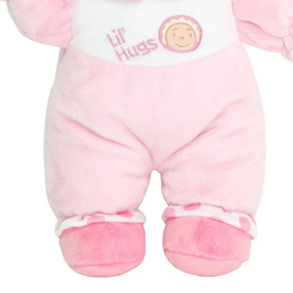 Lil' Hugs Baby's First Soft Doll, Vinyl Face, Pastel Outfits with Rattle, 12" African-American