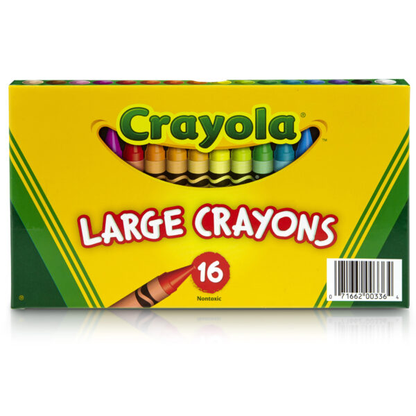 Large Crayons, Classic Colors, 16 Per Pack, 6 Packs