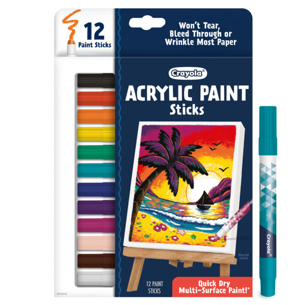 54-6213 Doodle and Draw Acrylic Paints Acrylic Paint Doodle Sticks, 12 Per Pack, 2 Packs