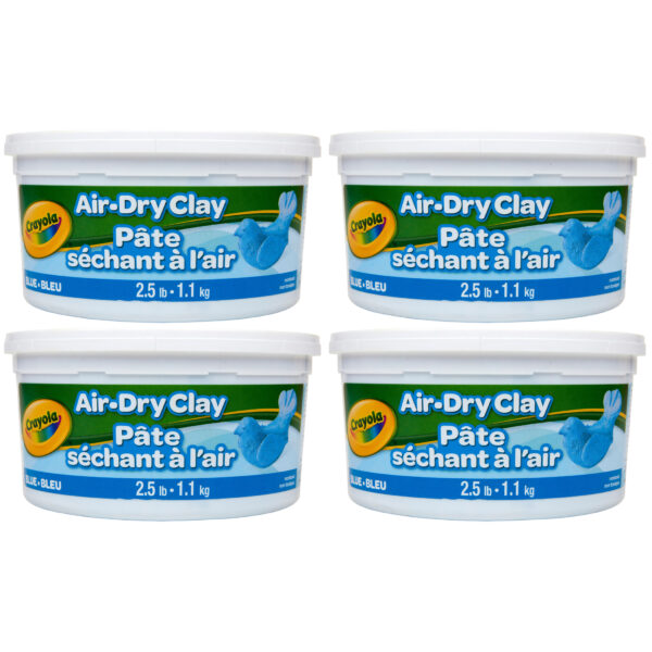 Air Dry Clay, 2.5lb Tub, Blue, Pack of 4