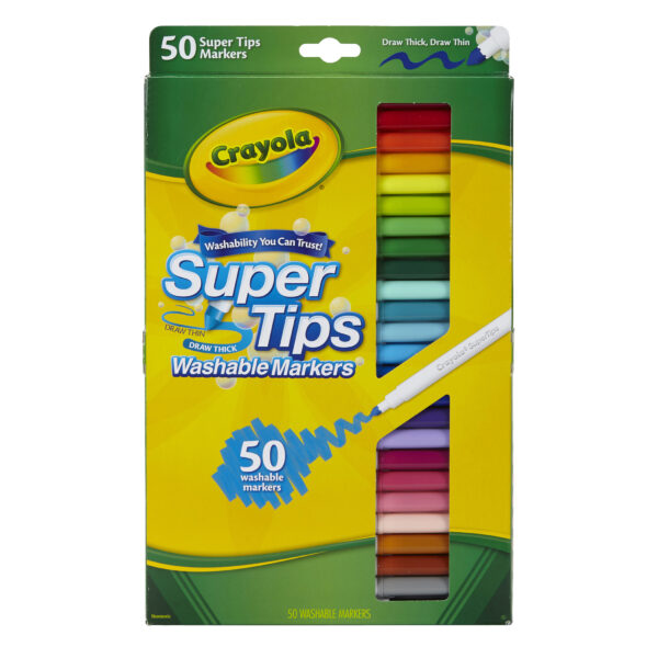 Super Tips Washable Markers, 50 Per Box, 2 Boxes