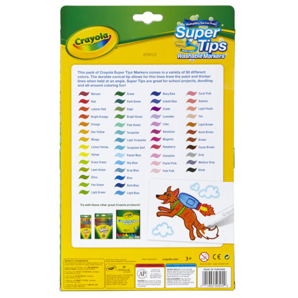 Super Tips Washable Markers, 50 Per Box, 2 Boxes