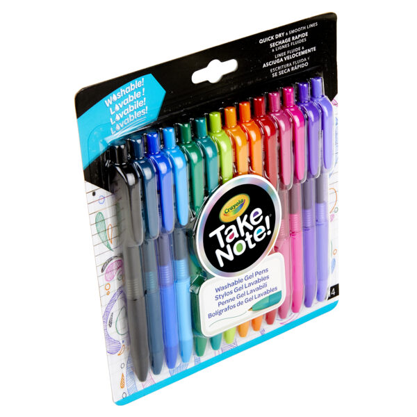 Take Note! Washable Gel Pens, 14 Per Pack, 2 Packs