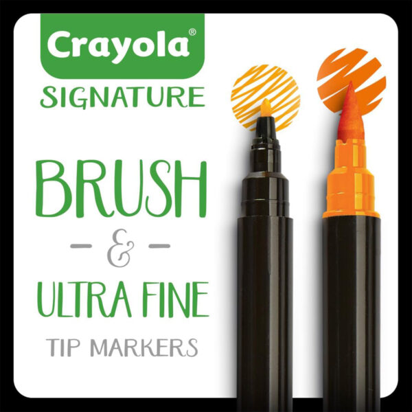 Signature Brush & Detail Dual-Tip Markers, Pack of 16