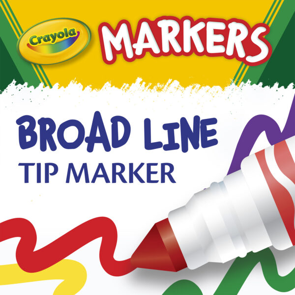 Broad Line Markers, Classic Colors, 10 Per Box, 6 Boxes