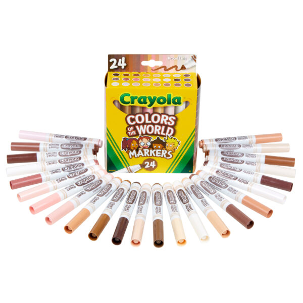 Colors of the World Markers, 24 Per Pack, 2 Packs