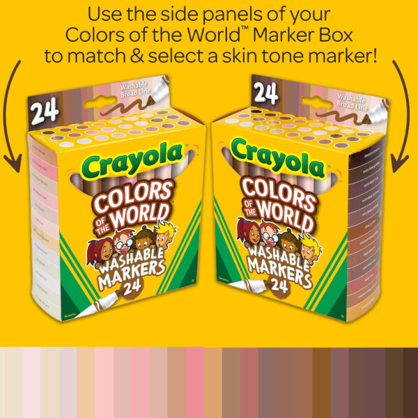 Colors of the World Markers, 24 Per Pack, 2 Packs