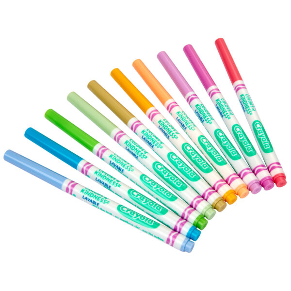 Colors of Kindness Fine Line Washable Markers, 10 Per Pack, 6 Packs