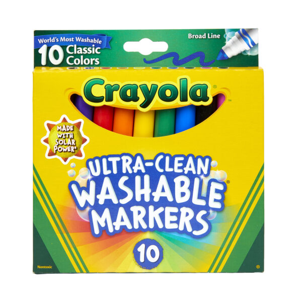 Ultra-Clean Markers, Broad Line, Classic Colors, 10 Per Pack, 6 Packs