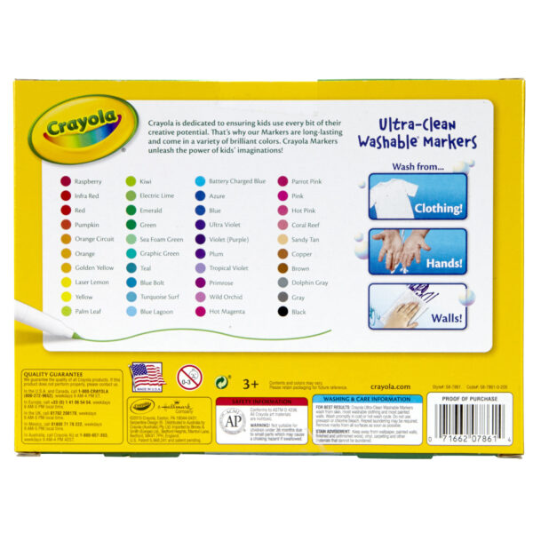 Ultra-Clean Fine Line Washable Markers, Assorted, 40 Count