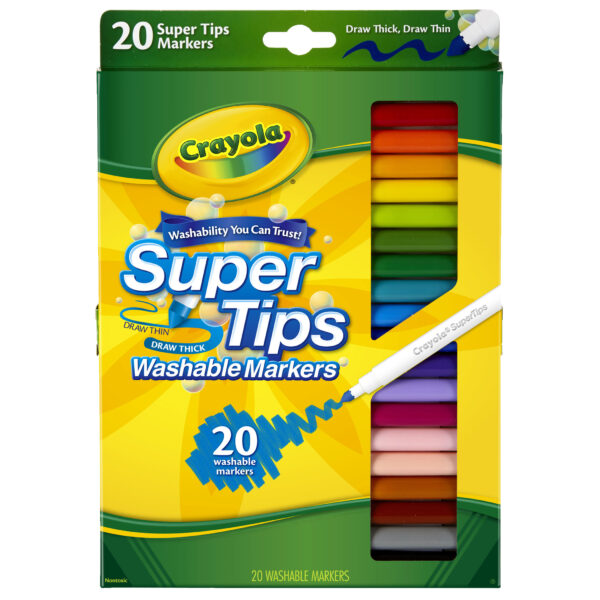 Washable Super Tips Markers, 20 Per Box, 6 Boxes