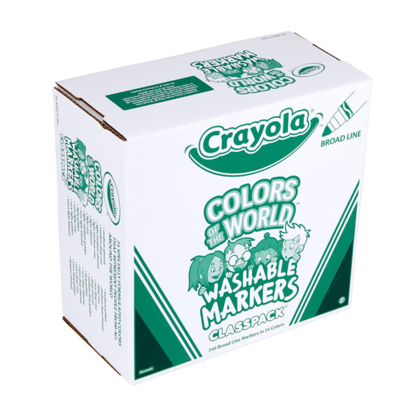 Colors of the World Washable Markers Classpack, 240 Markers