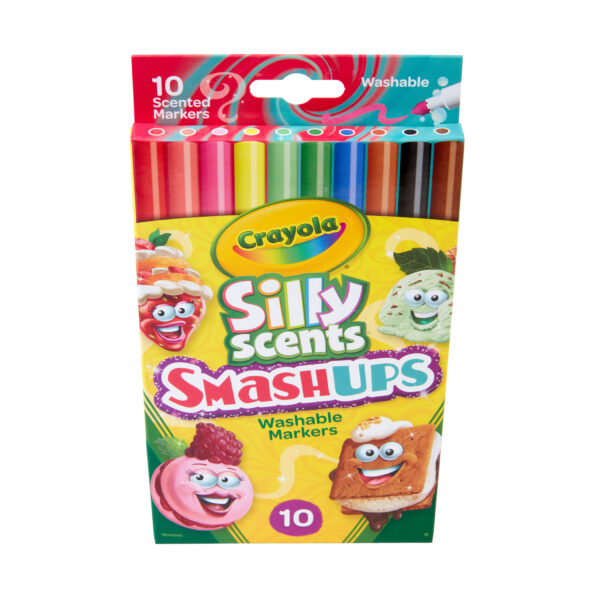 Silly Scents Smash Ups Slim Washable Scented Markers, 10 Per Pack, 6 Packs