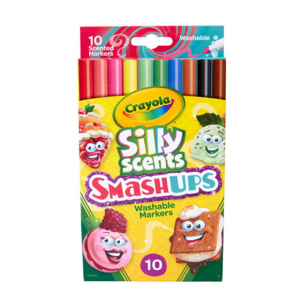 Silly Scents Smash Ups Slim Washable Scented Markers, 10 Per Pack, 6 Packs