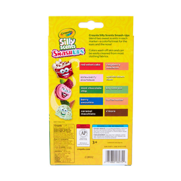 Silly Scents Smash Ups Slim Washable Scented Markers, 10 Per Pack, 6 Packs