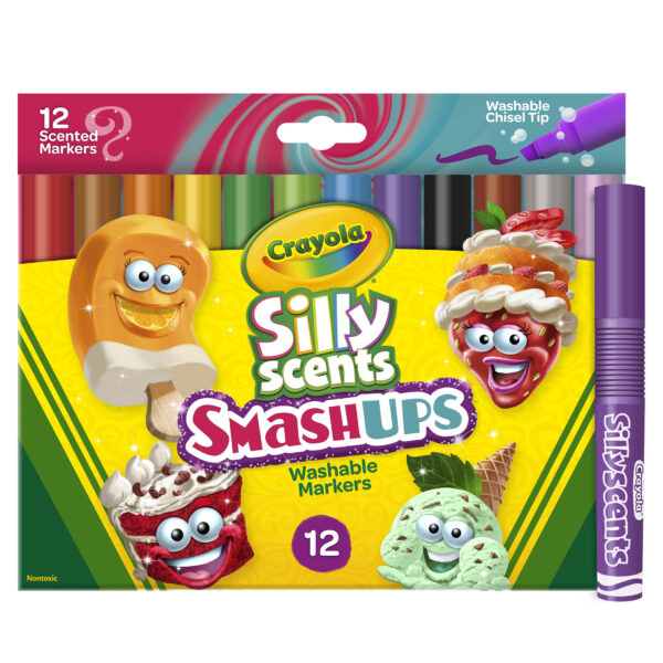 Wedge Tip Silly Scents Smash Ups Markers, 12 Per Pack, 3 Packs