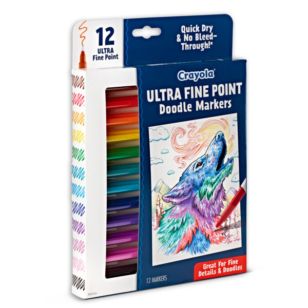Doodle & Draw Ultra Fine Point Doodle Marker, 12 Per Pack, 2 Packs