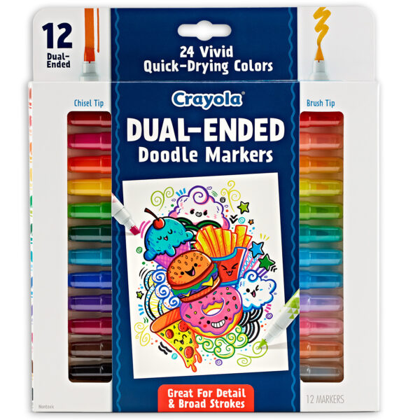 Doodle & Draw Dual-Ended Doodle Marker, 12 Per Pack, 2 Packs
