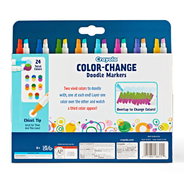 Doodle & Draw Color Change Doodle Marker, 8 Per Pack, 2 Packs