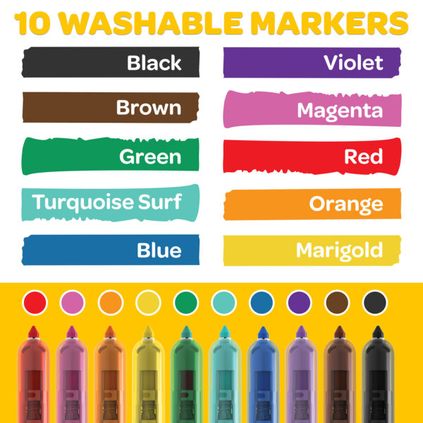 Crayola 10 Ct Washable CLICKS Retractable Markers