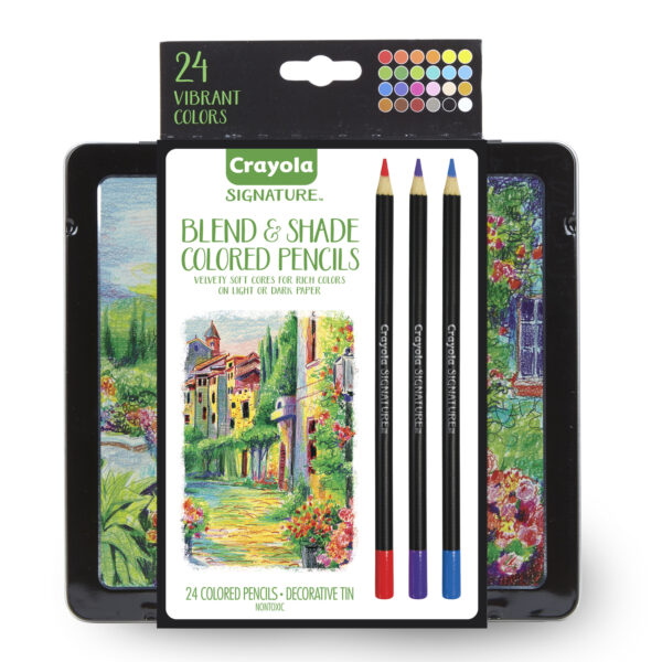 ERSBIN682015.jpg Signature Blend & Shade Colored Pencils in Tin, Pack of 24