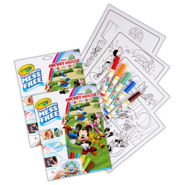 Color Wonder, Foldalope, Mickey Mouse, Funhouse Color Wonder Coloring Pad & Markers, Mickey, 2 Sets