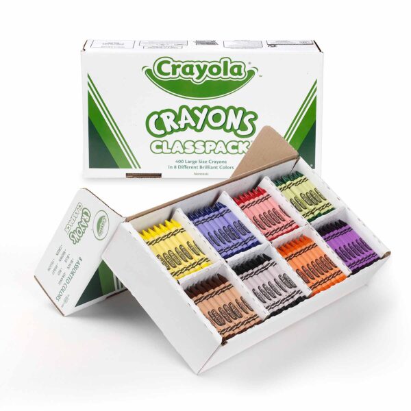 Crayon Classpack, Large Size, 8 Colors, 400 Count