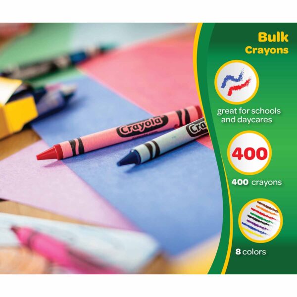 Crayon Classpack, Large Size, 8 Colors, 400 Count